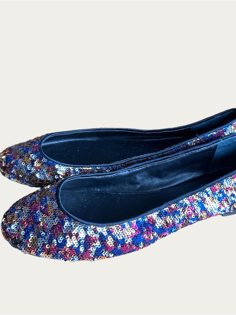 Nine West Multicolor Sequin Sparkly Fun & Festive Flats 7.5
